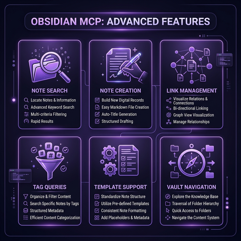 Obsidian MCP Server key features overview
